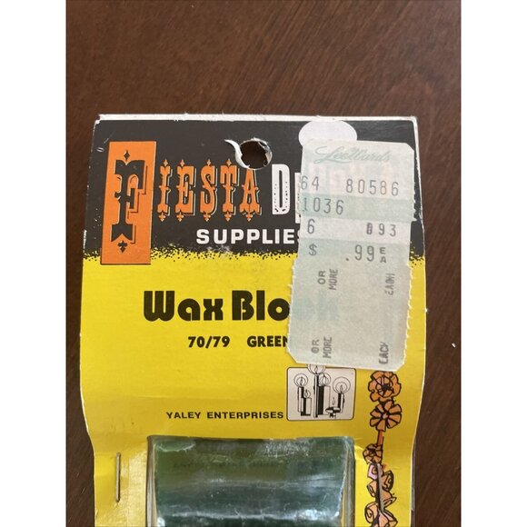 Vintage Fiesta Dippy Wax Block 70/79 Green 2.5oz 1972 Prop. - Picture 3 of 8